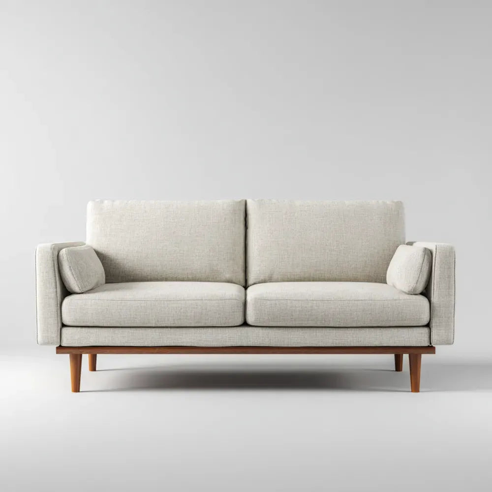 Fabric Sofa Set 200x85x90 cm - Light Gray - Contemporary Design